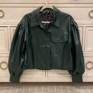 FATE Faux Leather Cropped Jacket